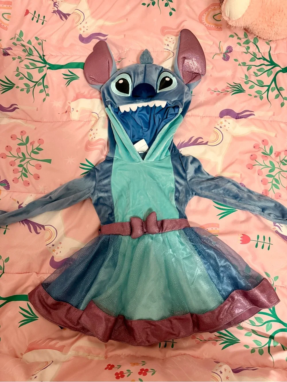 Disney Blue and Purple Stitch Hooded Dress Costume